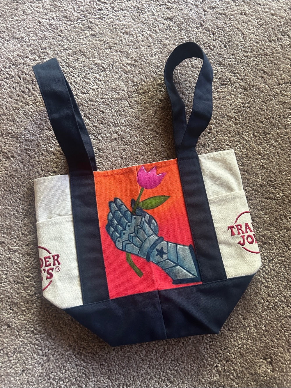 Trader Joe’s custom painted Mini Tote